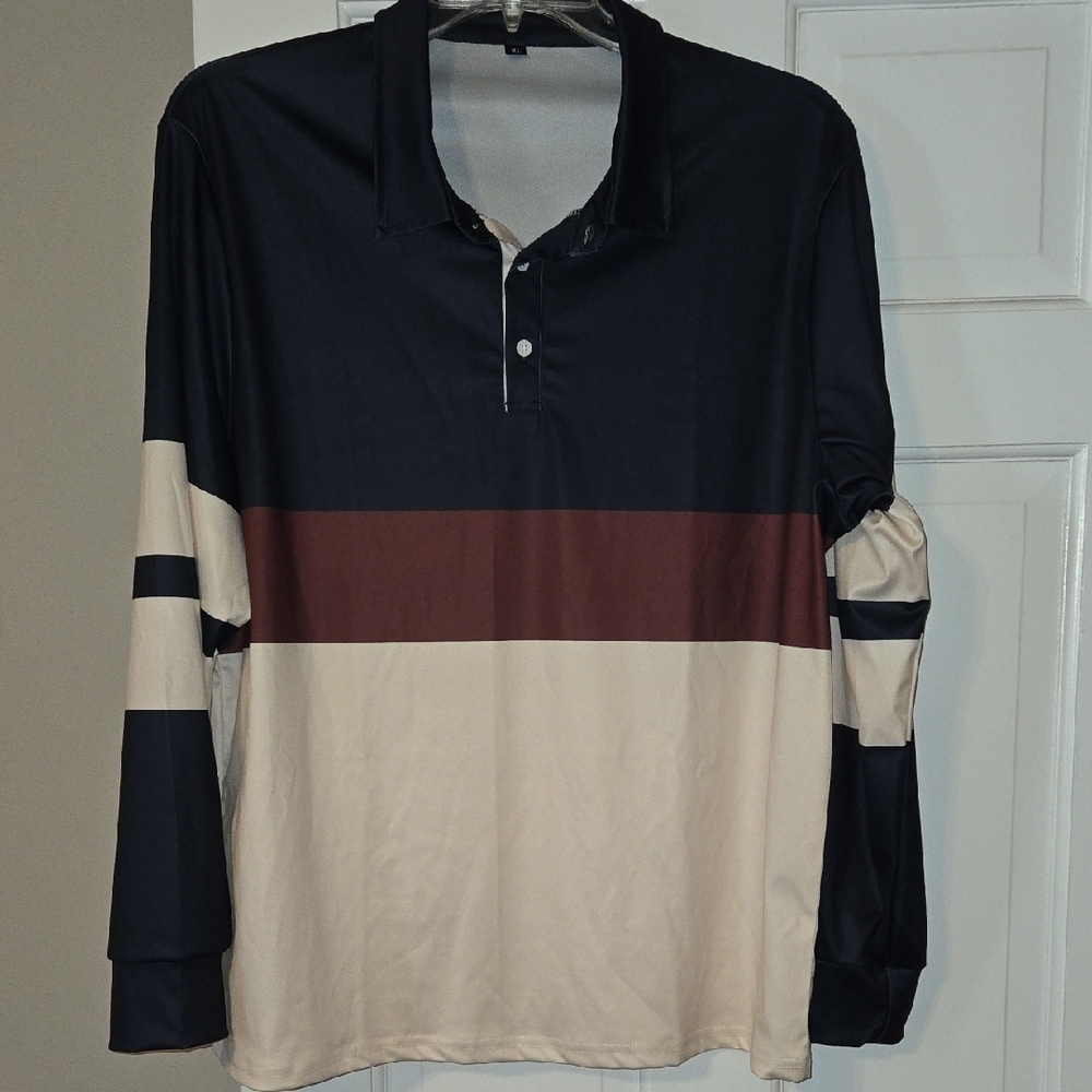 NWOT Men's Long Sleeve Polo Shirt